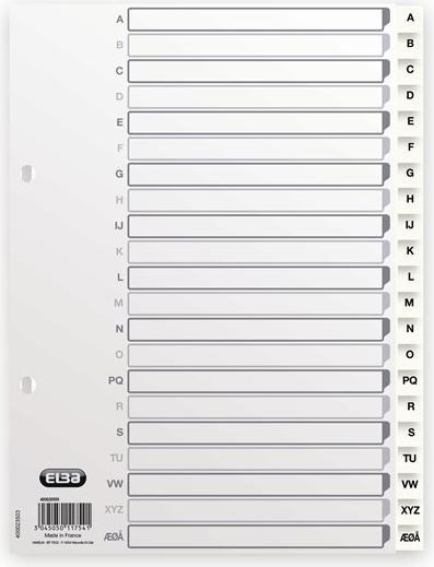 Actual product image Elba 400020999 Tab Index Alphabetical Index Polypropylene (PP)