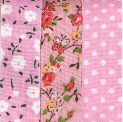 Produktbild Glorex Textilbänder selbstklebend rosa