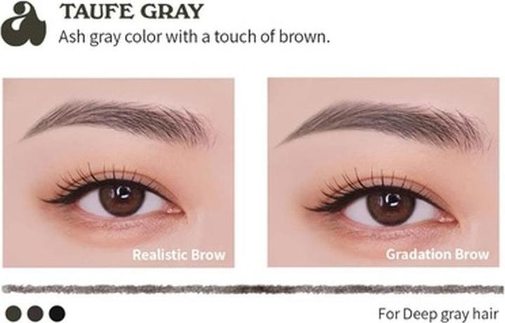 Actual product image Unleashia Shaper Defining Eyebrow Fixer & Pencil Taupe Grey (Taupe Gray)