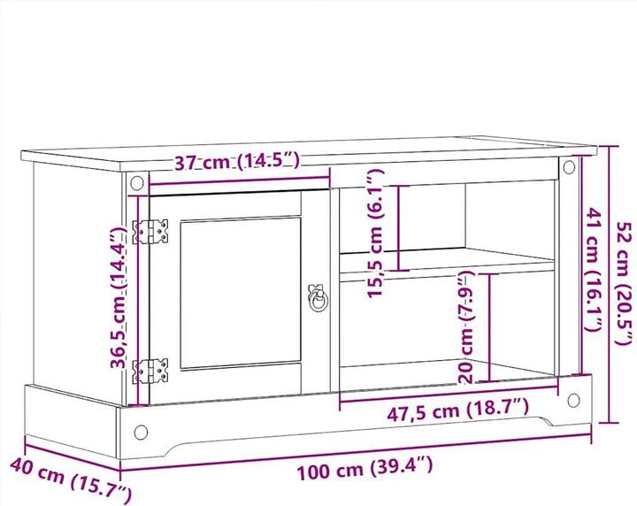 Actual product image vidaXL Brotterode-Trusetal (100 x 40 x 52 cm)