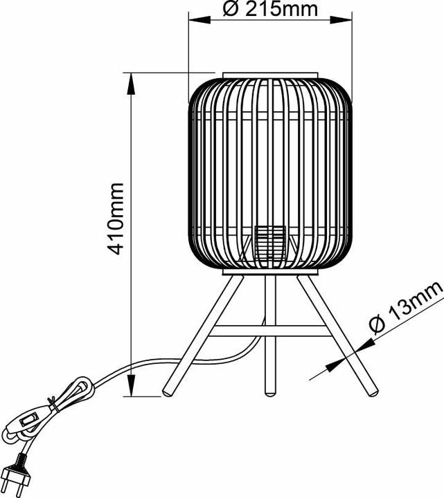 Produktbild Brilliant Woodrow E27 TL Tischleuchte (E27)