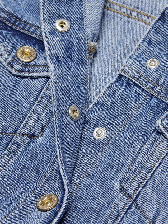 Produktbild Only Lange Used-Look Jeansjacke (116)