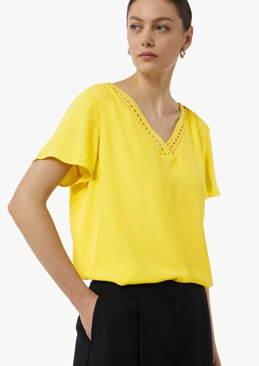 Immagine prodotto Comma Bluse Loose-Fit-Shirt aus Crêpe mit Spitzen-Detail (34)