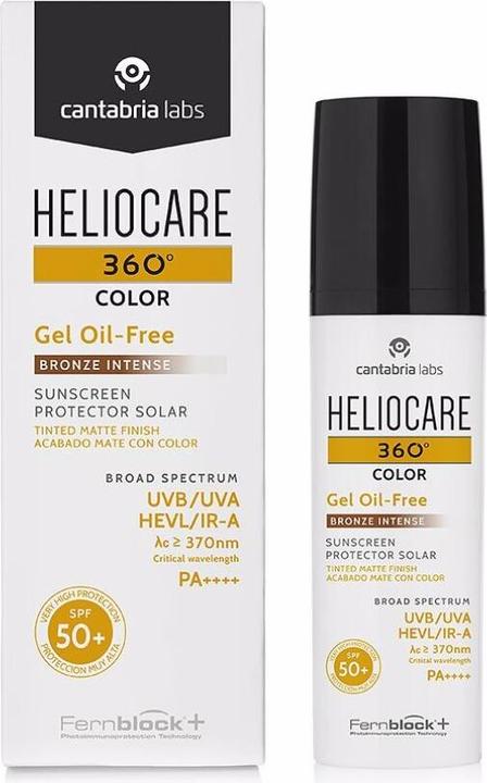 Actual product image Cantabria Labs 360 Gel Oil Free Bronze Intensive Spf50 50ml (Sun cream face, SPF 50, 50 ml)