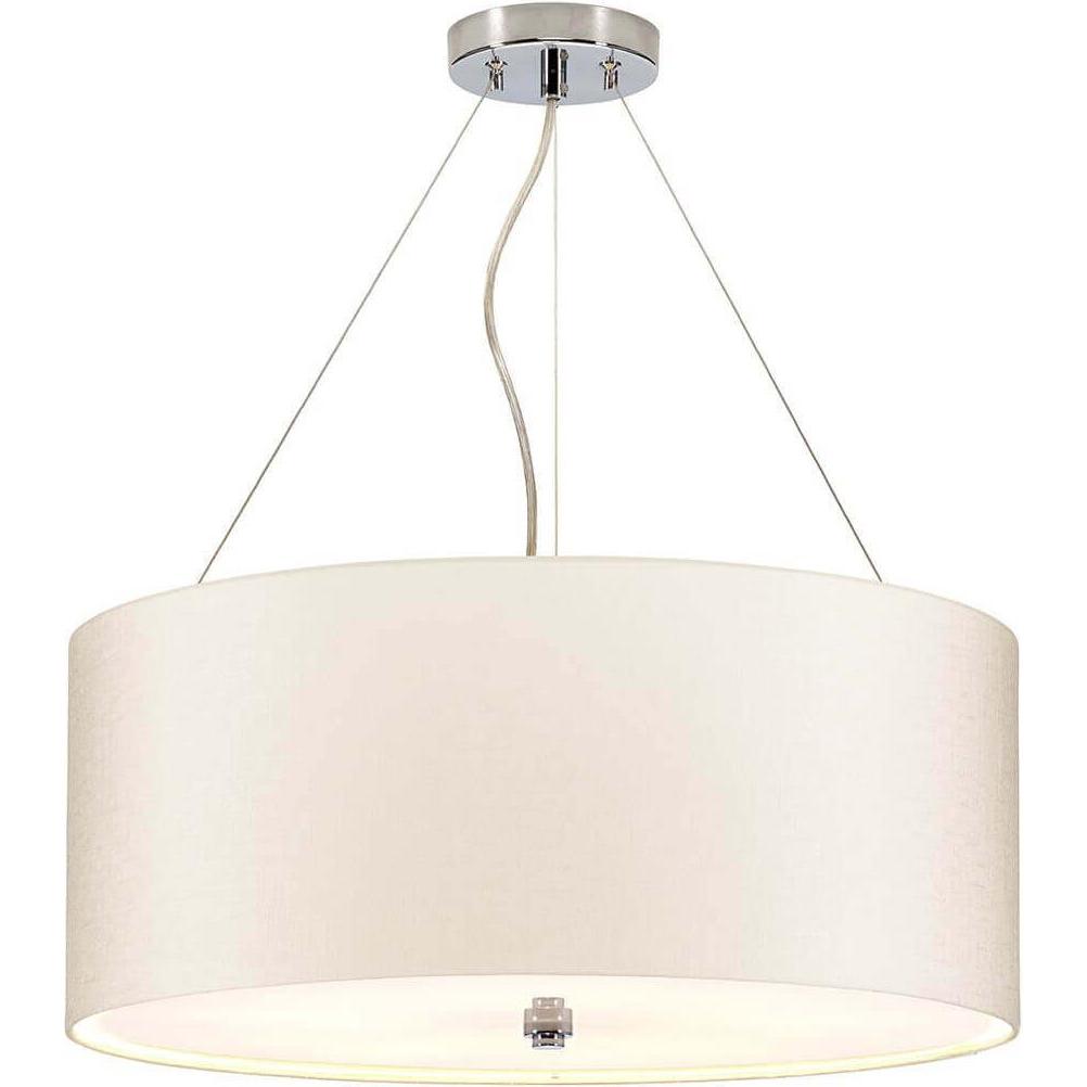 Elstead Lighting, Pendelleuchte, Pearce Hängeleuchte E27 5-fach 24cm Poliertes Chrom Elfenbein (E27)