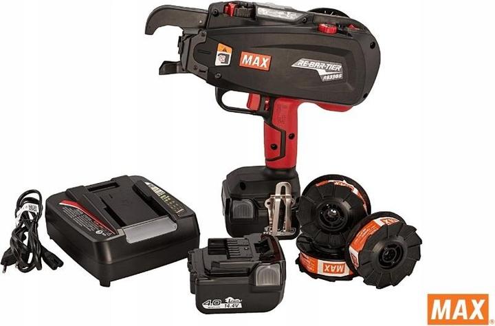 Actual product image Max TRB93401 RB398S Rebartier Rebar-Bindemaschine bis 16mm x 19mm mit 0,8 mm Draht (Wire binding)