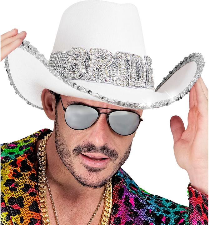 Immagine prodotto Widmann Cappello da cowboy "Bride" bianco con decorazione di perle