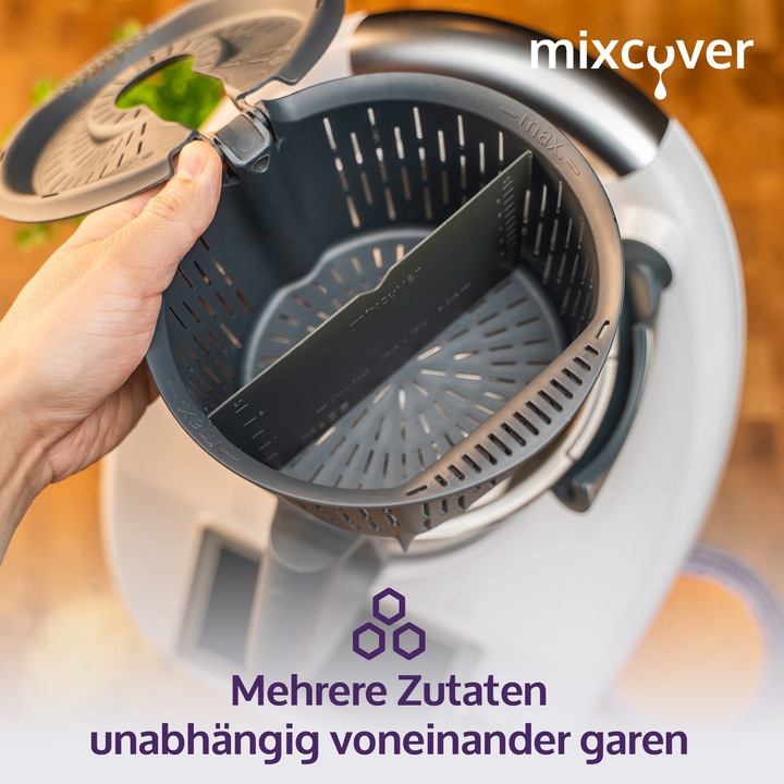 Immagine prodotto Mixcover Divisorio per cestello di cottura per Thermomix TM6 TM5 TM31, raschietto per ciotola di miscelazione