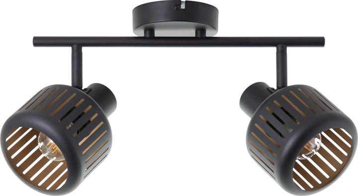 Produktbild Brilliant Plafondspot Tyas E14 max 2x28W - Zwart/Goudkleurig (E14)