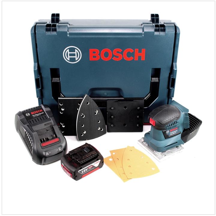 Actual product image Bosch Professional GSS 18V-10 battery orbital sander 18V + 1x battery 5.0Ah + charger + L-Boxx (Sander)