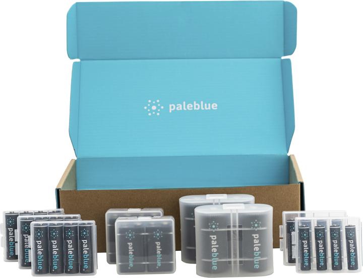 Pale Blue Home Conversion Kit USB-C (28 Stk., D, AA, AAA, 9V Block, 5000 mAh)