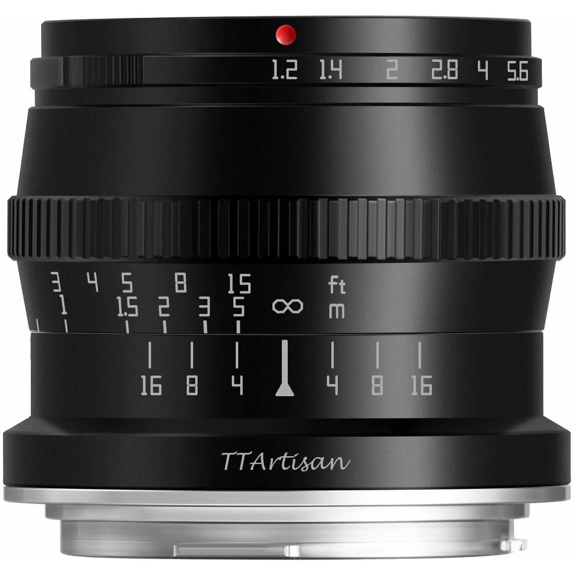 TTArtisan 50mm f/1.2 Sony E (APS-C) (Sony E, APS-C / DX), Objektiv, Schwarz