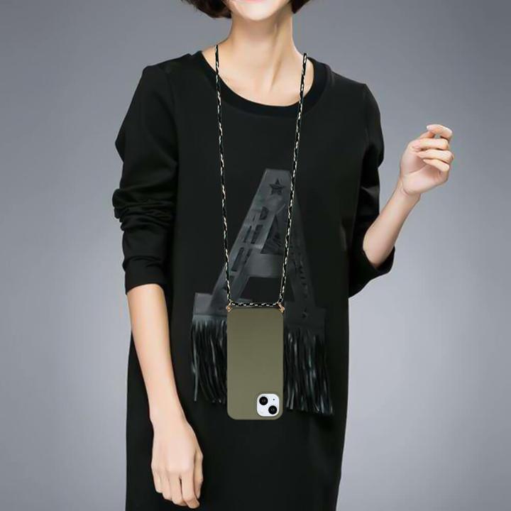 Immagine prodotto Cover-Discount iPhone 15 - Custodia ecologica con catena verde scuro (Apple iPhone 15)