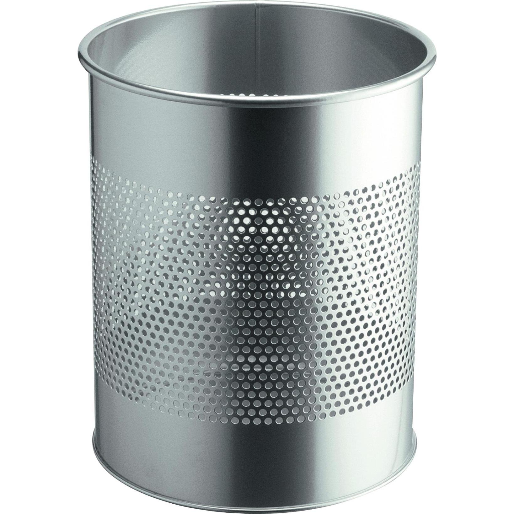Durable Papierkorb, Abfalleimer, Silber