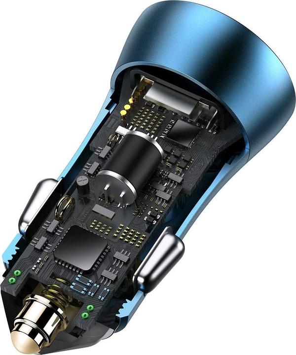 Produktbild Baseus Golden Contactor Pro car charger, 2x USB, 40W (blue)