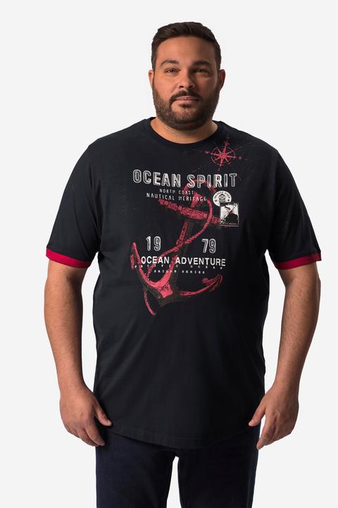 Immagine prodotto Men+ T-shirt con grande stampa, mezze maniche e scollo a girocollo, fino alla tg. 8XL (XXL)