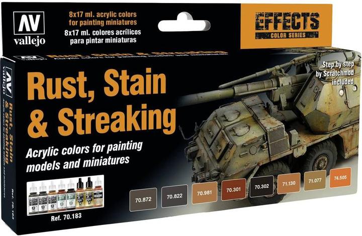 Actual product image Vallejo 70183 Model railway tinting colour Chocolate, Black-Brown, Brown-Orange, Brew