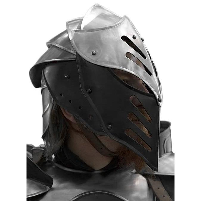 Thumbnail - Iron Fortress Fantasy Helm - Schwarzes Eis