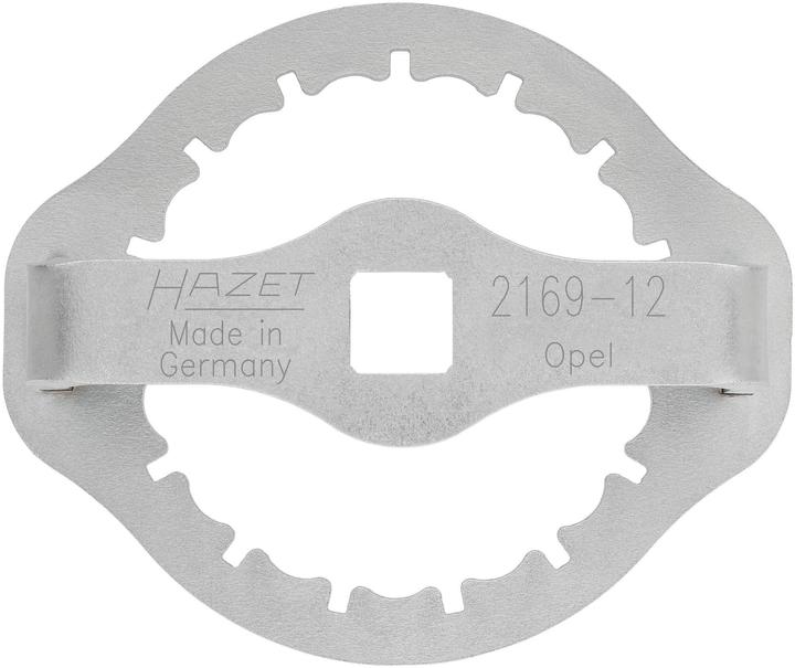 Actual product image HAZET Oil filter wrench 2169-12 ∙ Square, hollow 12.5 mm (1/2 inch) ∙ Groove profile ∙ 107 mm