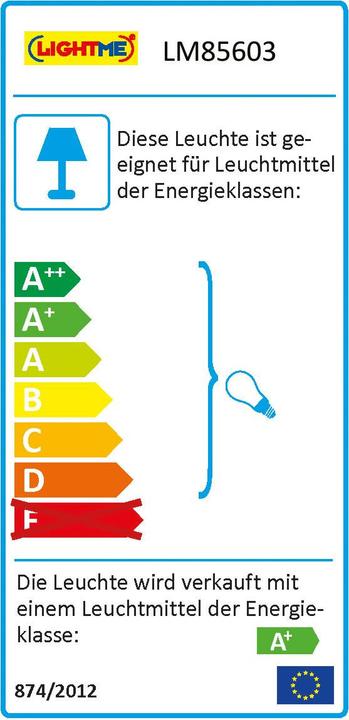 Energy Label LightMe LED ceiling light NIKKI (1050 lm, GU10)