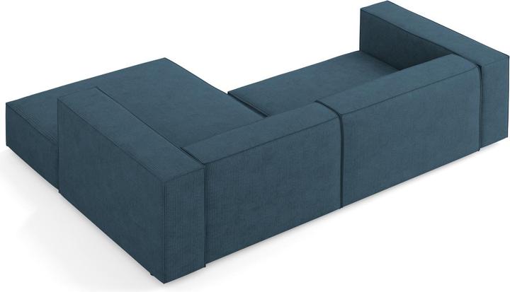 Actual product image Cosmopolitan Design Right Corner Sofa, "Arendal", 3 Seats, Navy Blue, 224x166x70 Made in Europe (3-seater, Corner sofa)