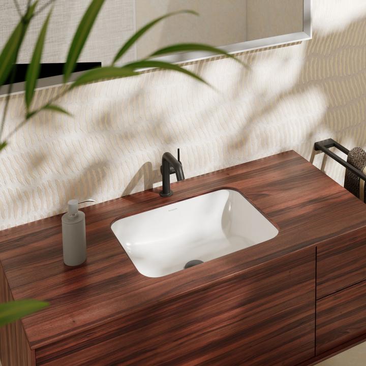 Produktbild hansgrohe Xuniva Q Unterbauwaschtisch, SmartClean, mit Überlauf, ohne Hahnloch, 500x400mm, weiss (400 mm, 500 mm)