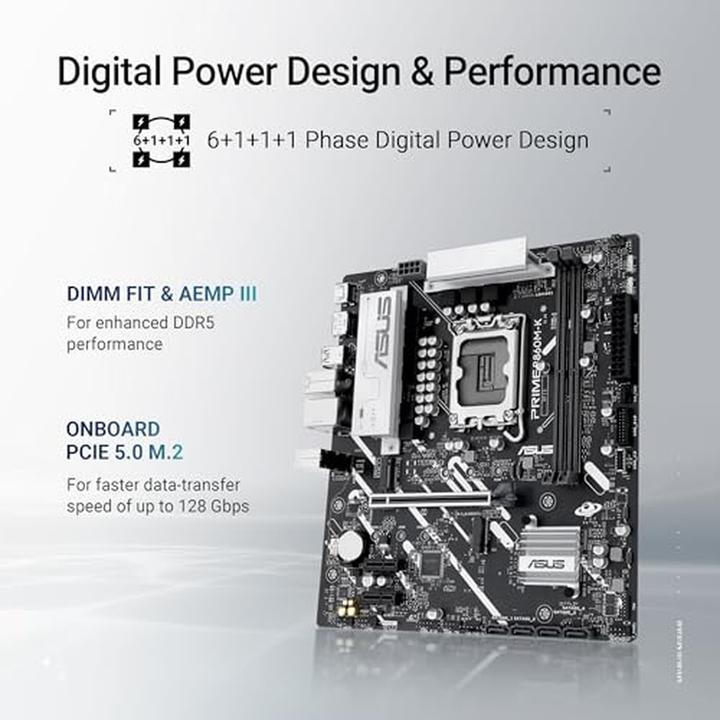 Productafbeelding ASUS PRIME B860M-K (LGA 1851, Intel B860, mATX)