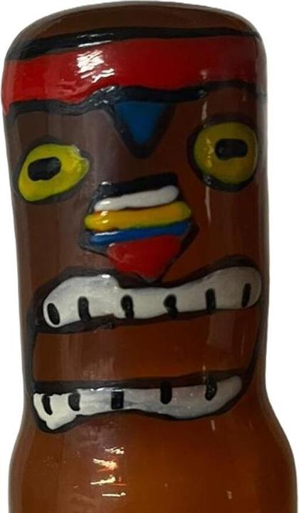 Actual product image Erco Scherzkondom «Tiki Totem Hawai» – handbemaltes Gag-Kondom, originelles Geschenk für Partys! (1 pcs.)