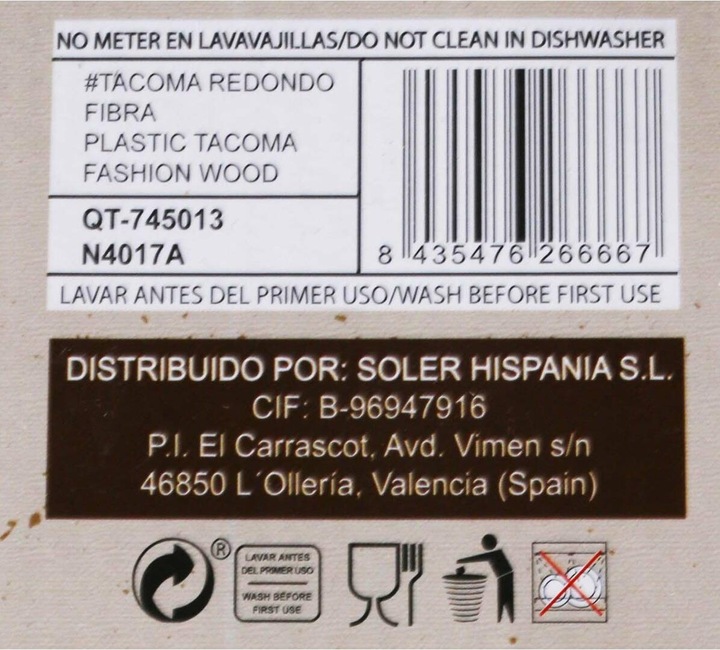 Actual product image Quttin Tacomura round fiber tacoma
