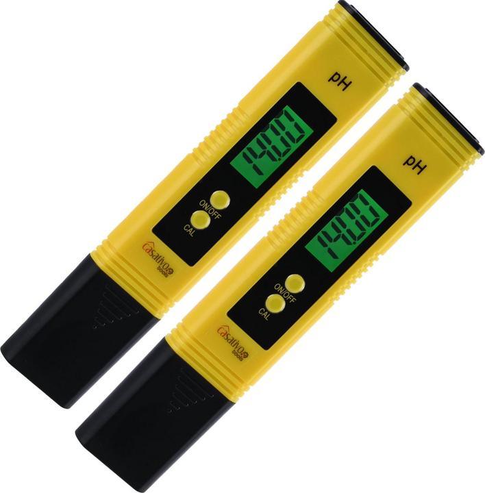 Immagine prodotto Casativo Set di 2 misuratori di pH digitali con funzione ATC e display LCD, intervallo di pH 0-14