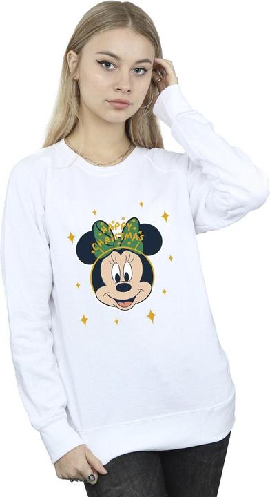 Actual product image Disney Womens/Ladies Minnie Mouse Happy Christmas Sweatshirt (S)
