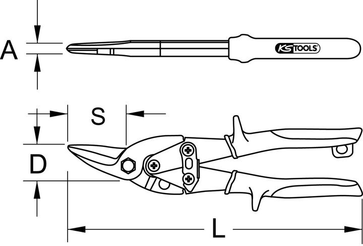 Actual product image KS Tools Figure flow shear (260 mm)