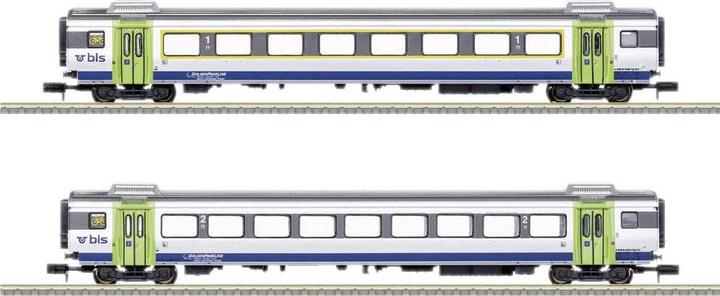 MiniTrix 18294 N 2er-Set Personenwagen GoldenPassLine der BLS (Spur N)