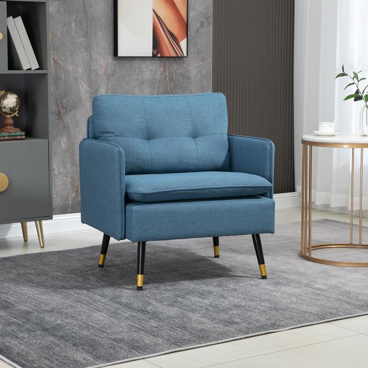 Produktbild Homcom Sofa Polyester, Stahl Blau