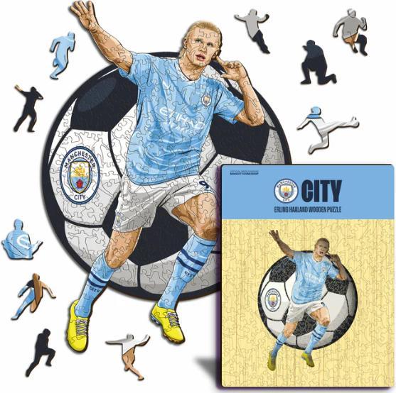 Produktbild Iconic Man City FC - Erling Haaland - Holz Puzzle Grösse M (270 Teile) (270 Teile)