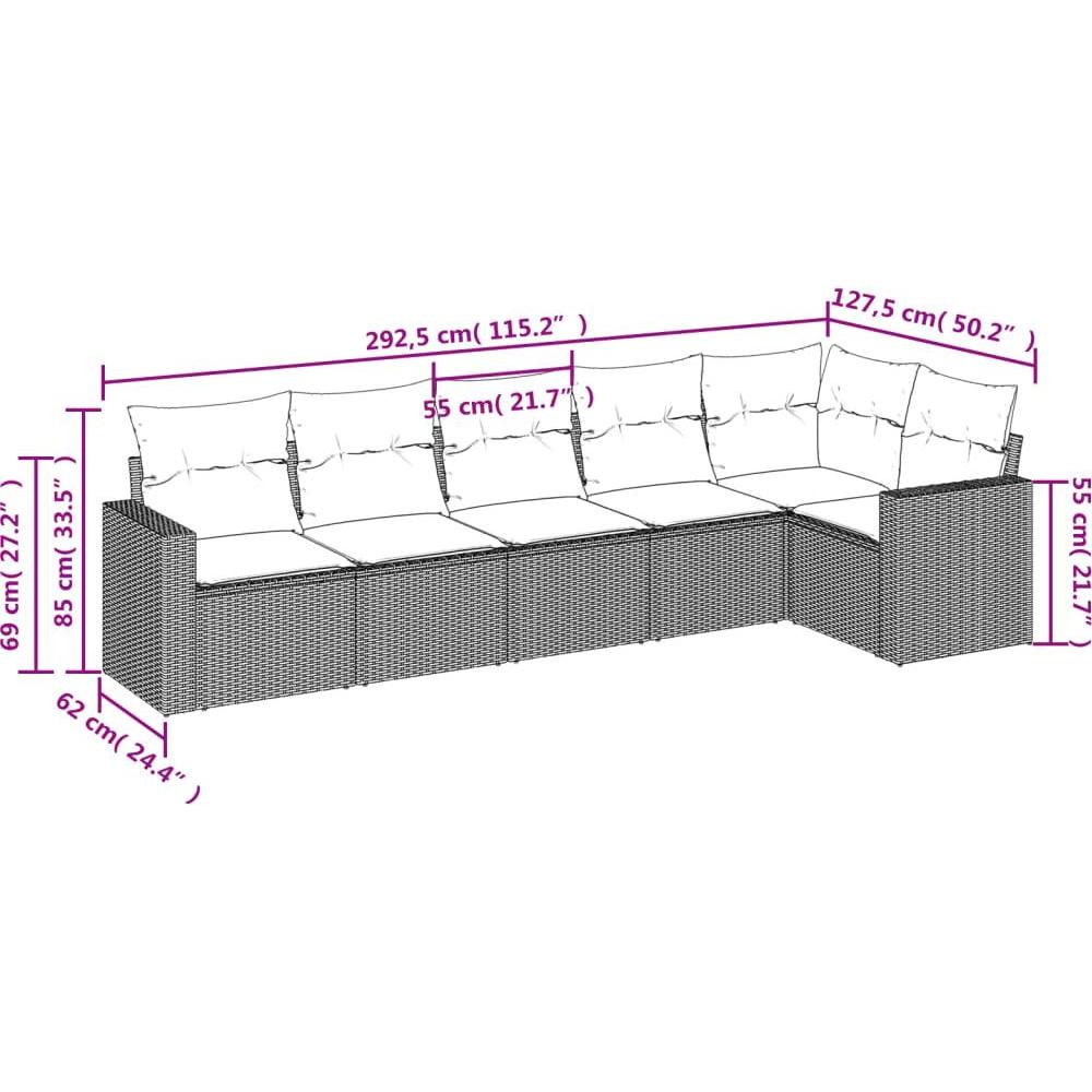 Thumbnail - VidaXL, Gartenlounge, 10-tlg. Garten-Lounge-Set mit Kissen