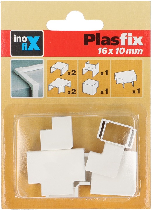 Actual product image Inofix Plasfix connectors 16x10mm assorted 7-piece