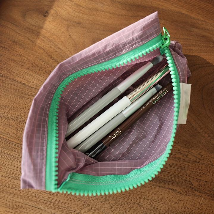 Actual product image Only-Bags.Store Multicolour nylon zip pouches, slim multi-purpose storage pouches for pens, jewellery, coins