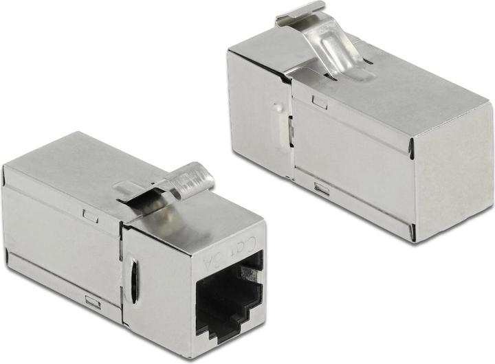 Produktbild Delock Keystone-Modul RJ45 - RJ45 Buchse, Cat.6A 90 Grad gewinkelt (Keystone Modul)