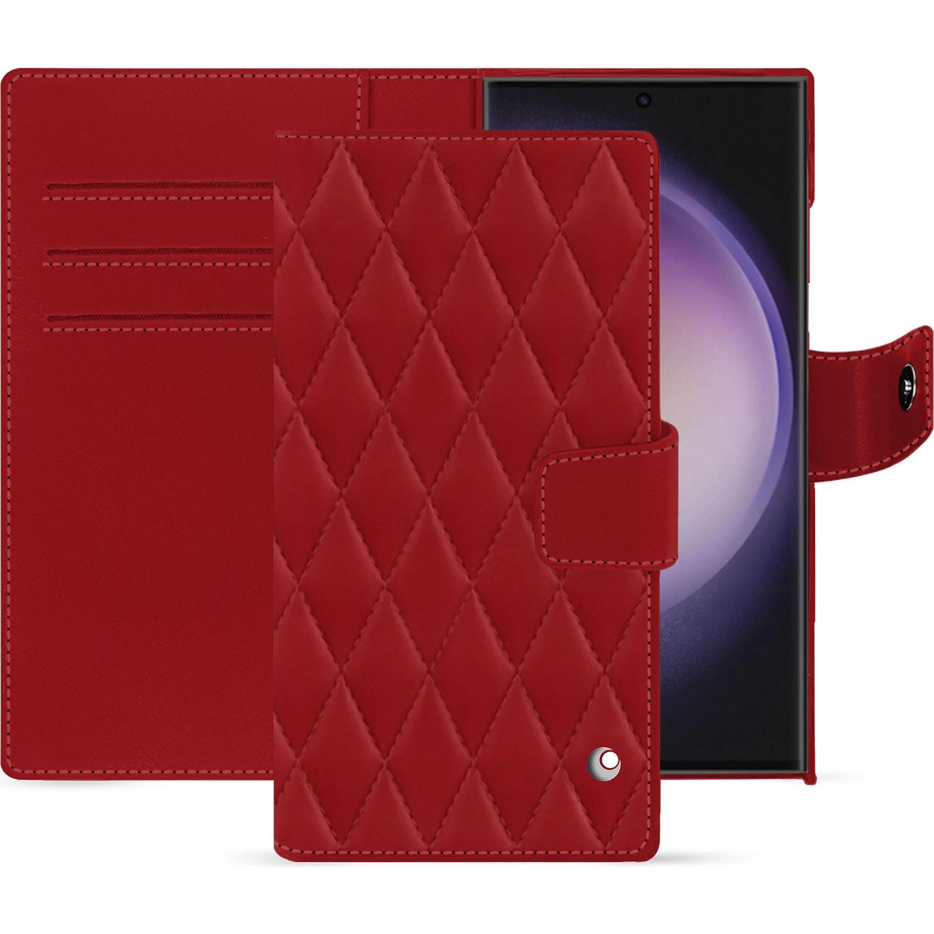 Noreve Lederschutzhülle (Samsung Galaxy S24 Ultra), Smartphone Hülle, Rot