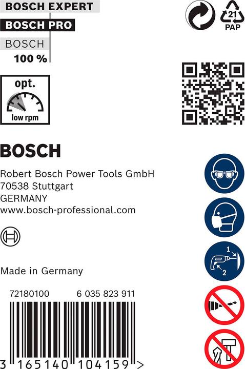 Actual product image Bosch Professional Zubehör PRO Wood HSS installation drill bit, 30 x 100 x 600 mm (30 mm)