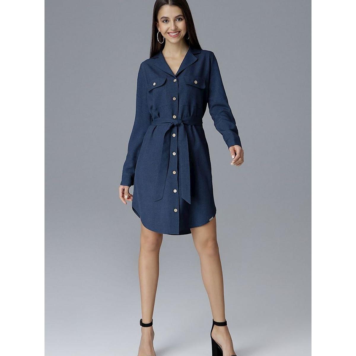 Figl, Damen, Kleider, Alltagskleid, Blau, (XL)