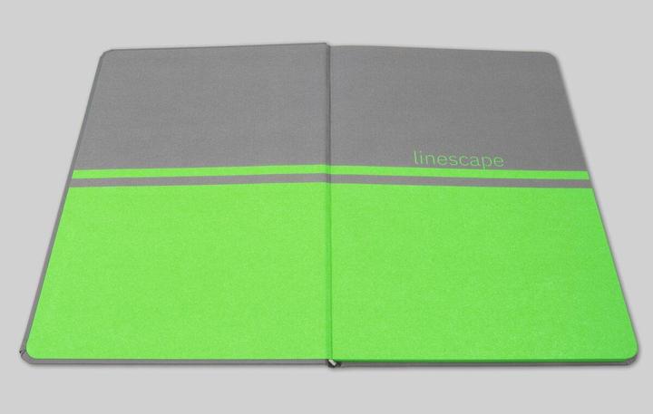 Image du produit Sigel Notizbuch A5 Linescape hellgrau/lime (A5, À rayures, Couverture rigide)