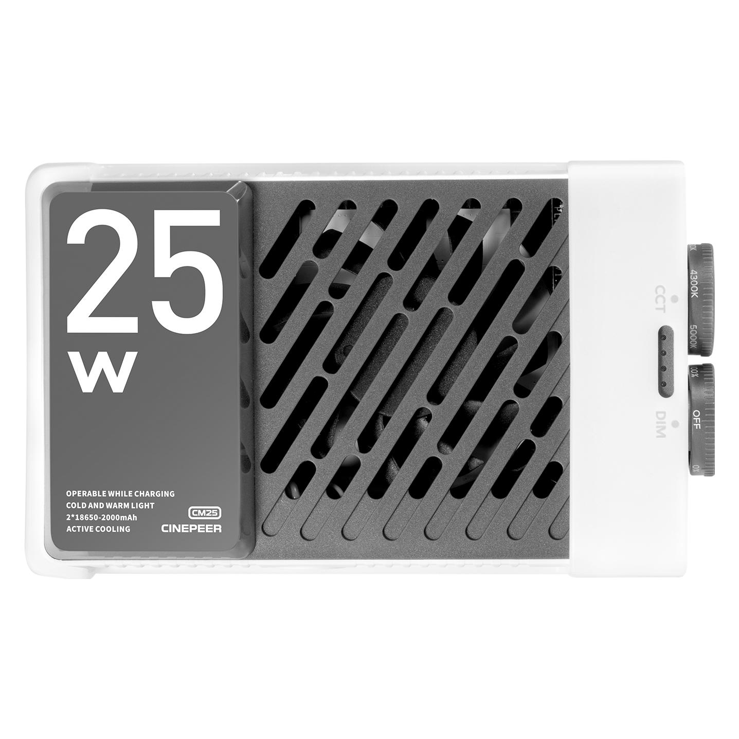 Zhiyun Cinepeer CM25 (Videoleuchte), Dauerlicht, Weiss