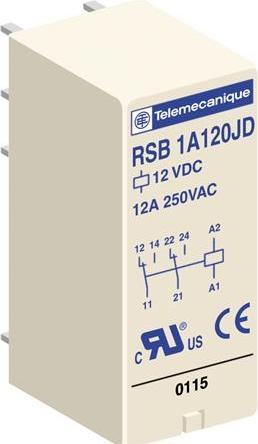 Produktbild Schneider Electric Interface-Relais Zelio RSB 24Vdc 12A