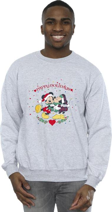 Actual product image Disney Mens Mickey Mouse Mickey Minnie Christmas Sweatshirt (5XL)