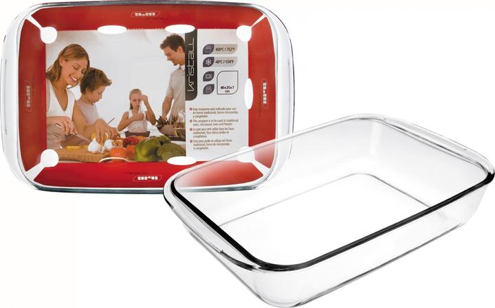 Ibili High crystal oven dish 40 x 25 x 7 cm Heat-resistant oven dish for oven