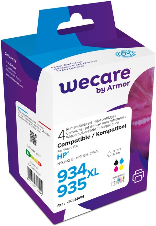 Produktbild Wecare Multi 934XL/935 rebuilt CMYBK X4E14AE z.HP OJ Pro 6230 45/3x2ml (M, BK, C, Y)