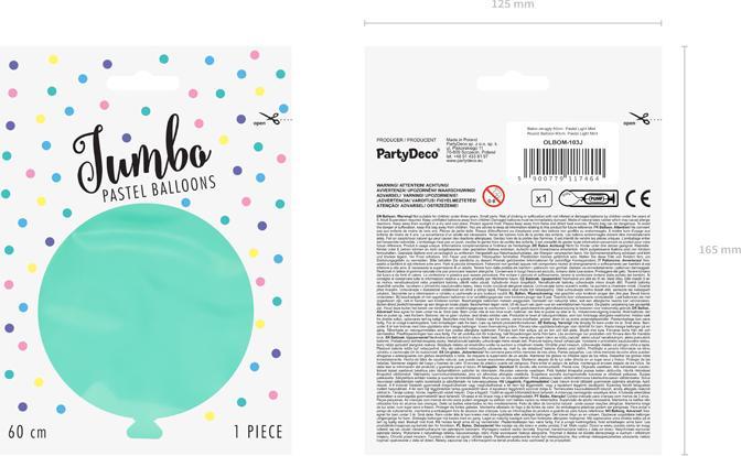 Produktbild Partydeco Ballon 60cm Minze (1 x)