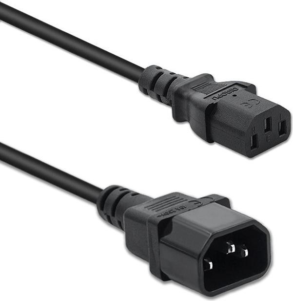 Produktbild Qoltec Stromkabel für USV, IEC C13/C14, 3x1,0mm2, 1,5m (1.50 m)